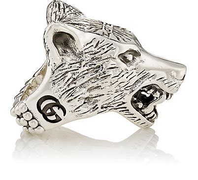 gucci wolf ring replica|Gucci tungsten ring.